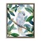 Stupell Industries Tropical Cockatoo & Greenery Framed Floater Canvas Wall Art
